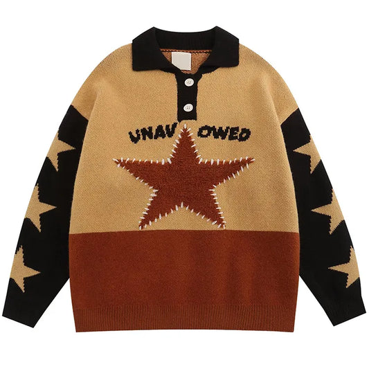Unavowed Long Sleeve Sweater - Knitted Polo