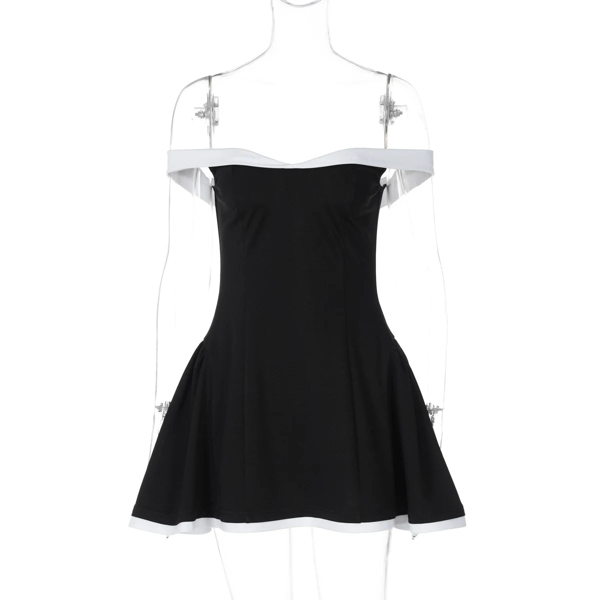 Glam Drift Mini Dress - Black