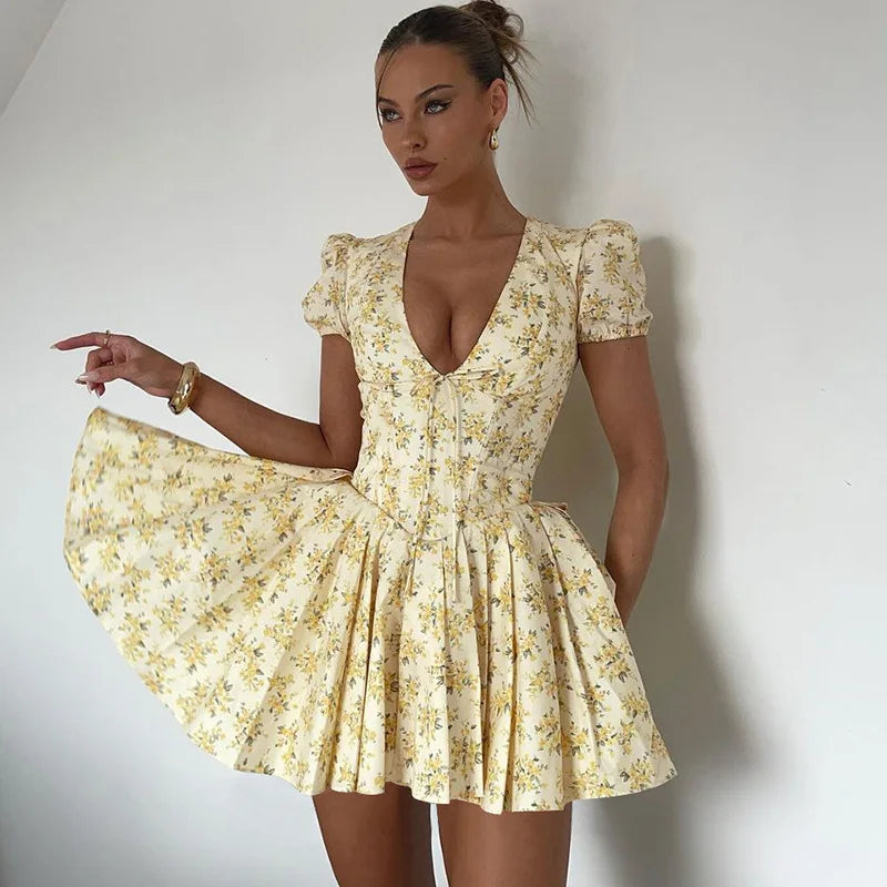 Starlit Strut Sundress - Yellow