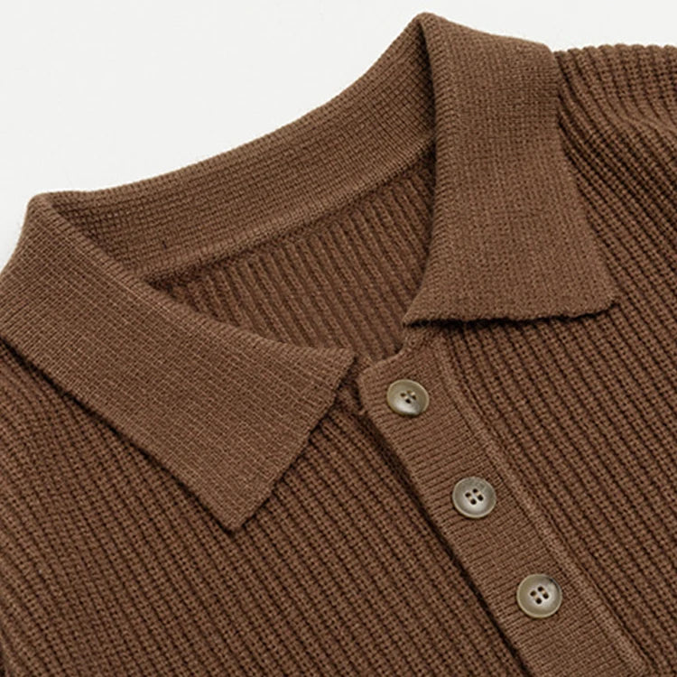 Classic Long Sleeve Sweater - Plain Polo