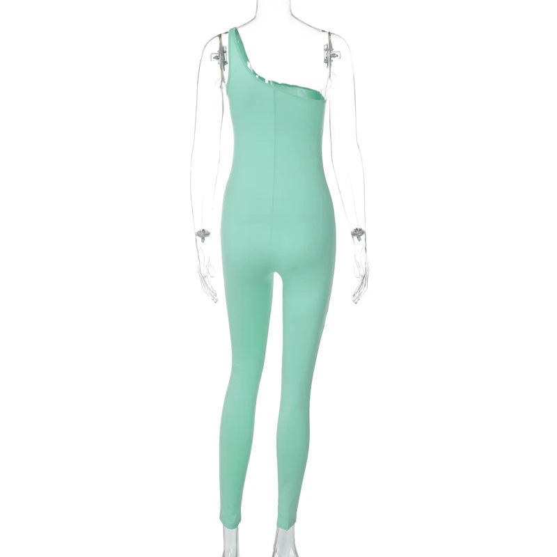 Urban Flair Jumpsuit - Mint / Grey / Coffee