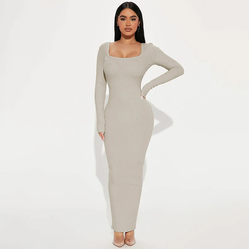 Midnight Muse Midi Dress - Apricot