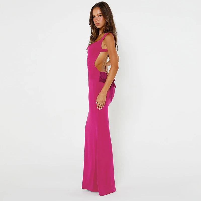 Aurora Amore Maxi Dress - Black / Rose Red